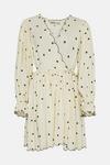 Oasis Rachel Stevens Linen Mix Scallop Printed Spot Dress thumbnail 4