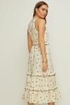Oasis Rachel Stevens Linen Mix Scallop Spot Printed Midi Dress thumbnail 4