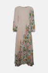 Oasis Floral Border Pleated Maxi Dress thumbnail 4