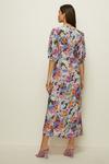 Oasis Sketchy Floral Puff Sleeve Button Midi Dress thumbnail 3