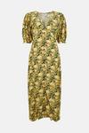 Oasis Meadow Floral Puff Sleeve Button Midi Dress thumbnail 4