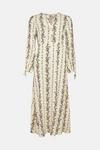 Oasis Stripe Floral Printed Keyhole Midi Dress thumbnail 4