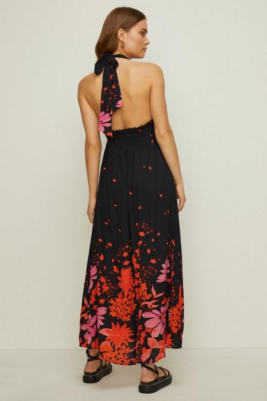 Oasis Sheena Floral Beaded Halter Maxi Dress 3