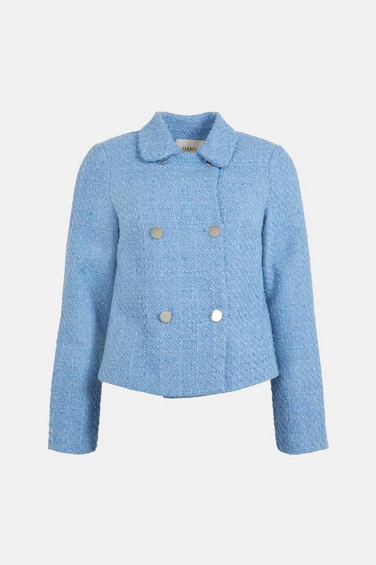 Oasis Tweed Curved Collar Crop Jacket 4