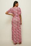 Oasis Slinky Jersey Floral Print Ruched Front Midi Dress thumbnail 3