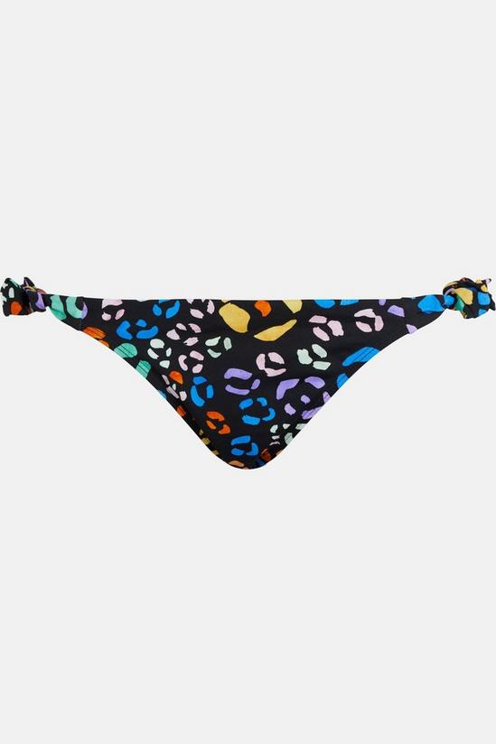 Oasis Bright Leopard Tie Front Bikini Bottom 4