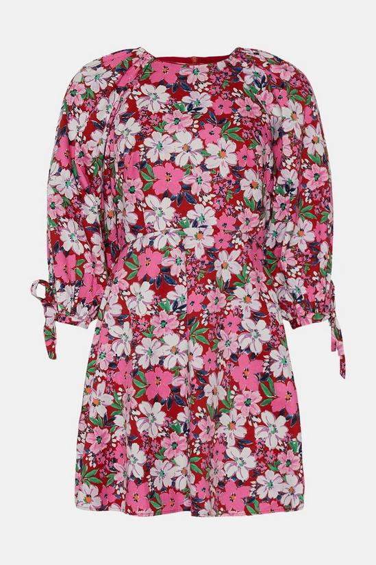 Oasis Petite Artbox Floral Tie Cuff Printed Dress 4