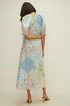Oasis Tie Cuff Ditsy Patched Print Midi Dress thumbnail 3