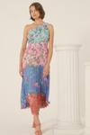 Oasis Floral Pleated One Shoulder Dress thumbnail 1