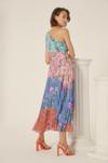 Oasis Floral Pleated One Shoulder Dress thumbnail 3