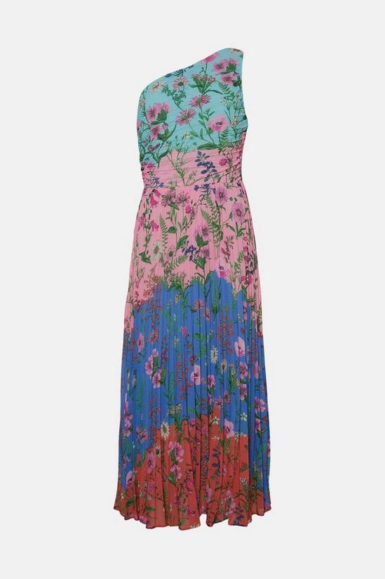 Oasis Floral Pleated One Shoulder Dress 4