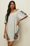 Oasis Off The Shoulder Embroidered Dress thumbnail 1