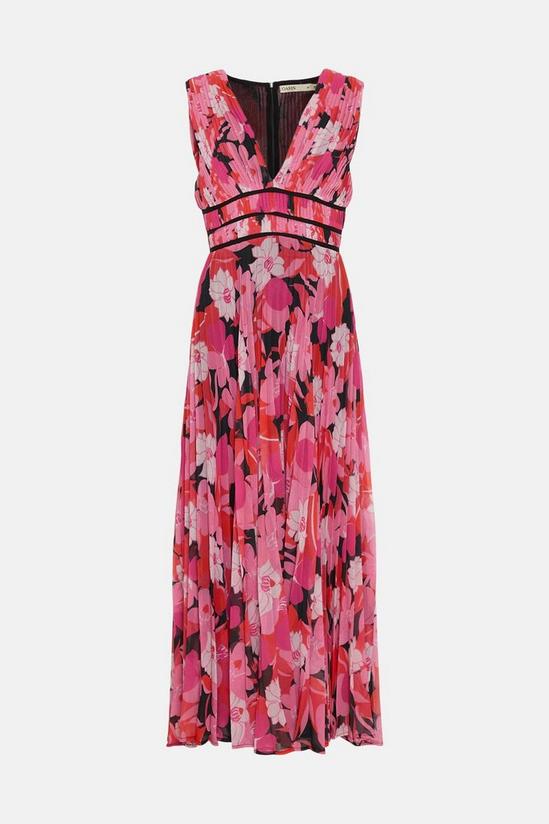 Oasis Colour Pop Floral Pleated Midi Dress 4