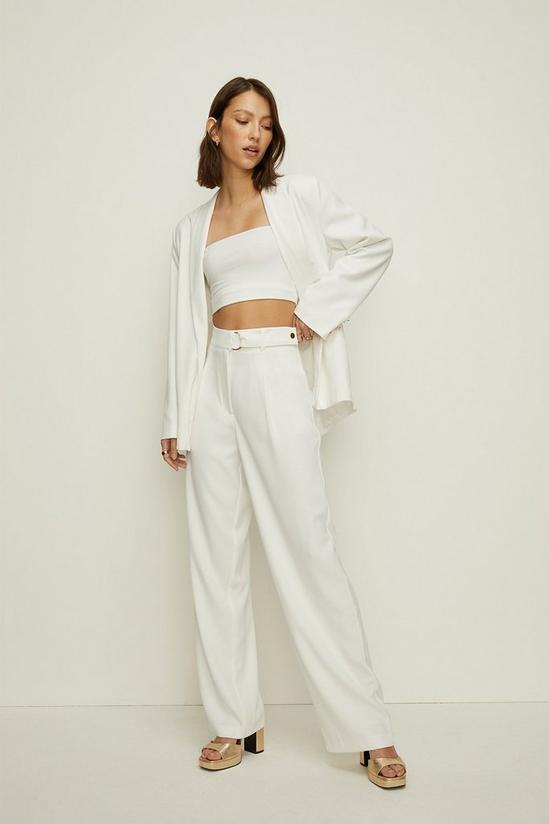Oasis Petite Tailored Belted Wide Leg Trouser 1
