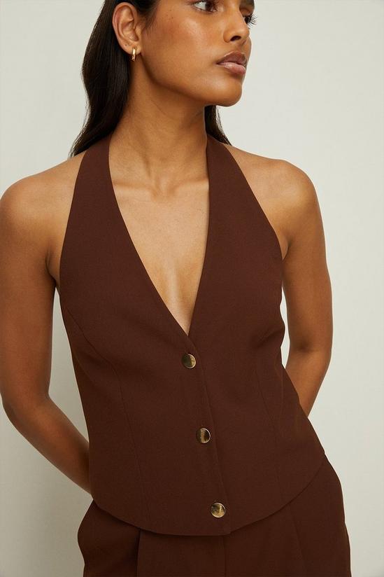 Oasis Halter Neck Tailored Top 2