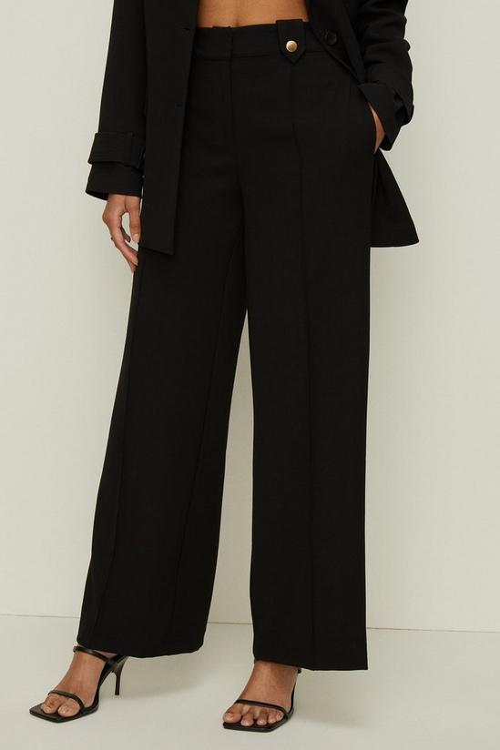 Oasis Tab Detail High Waisted Tailored Trouser 2