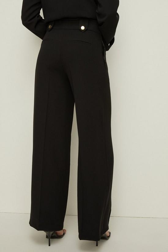 Oasis Tab Detail High Waisted Tailored Trouser 3
