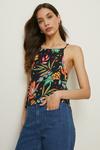 Oasis Palm Printed Co Ord Strappy Top thumbnail 1
