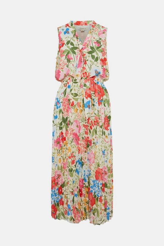 Oasis Petite Floral Sleeveless Pussybow Dress 4