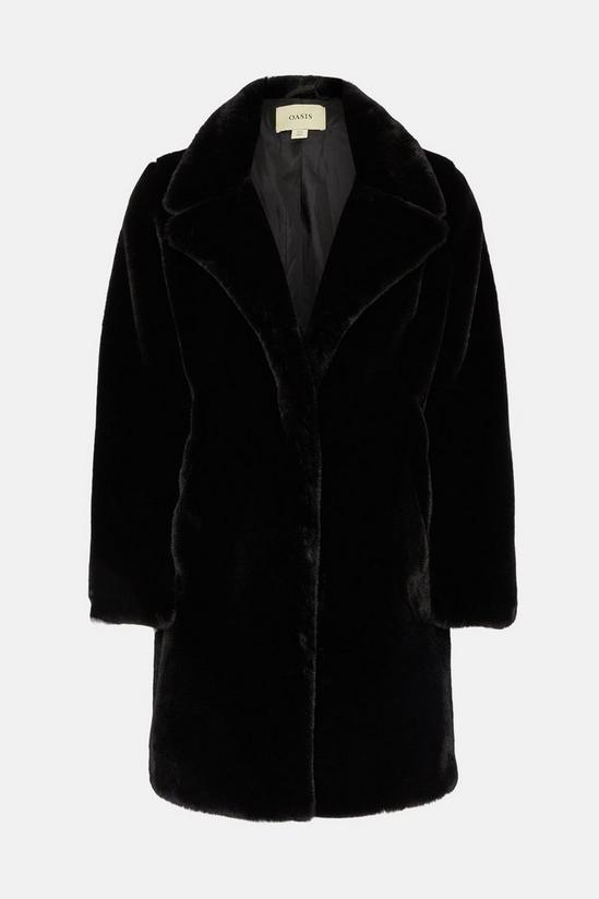 Oasis Petite Faux Fur Collared Long Coat 4