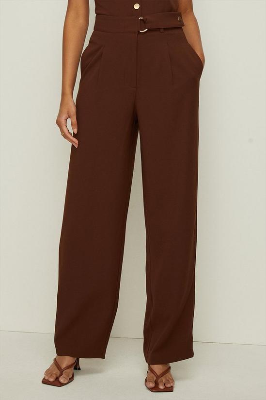 Oasis Tailored Belted Crepe Wide Leg Trouser 2