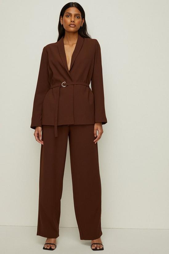 Oasis Tailored Belted Crepe Wide Leg Trouser 5