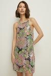 Oasis Pyschedelic Printed Sequin Halter Dress thumbnail 1