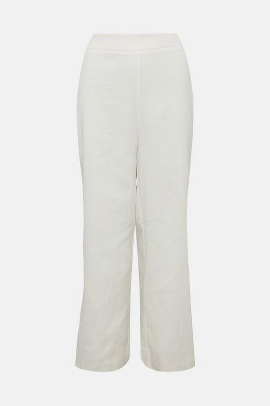 Oasis Textured Cotton Wide Leg Trouser 4