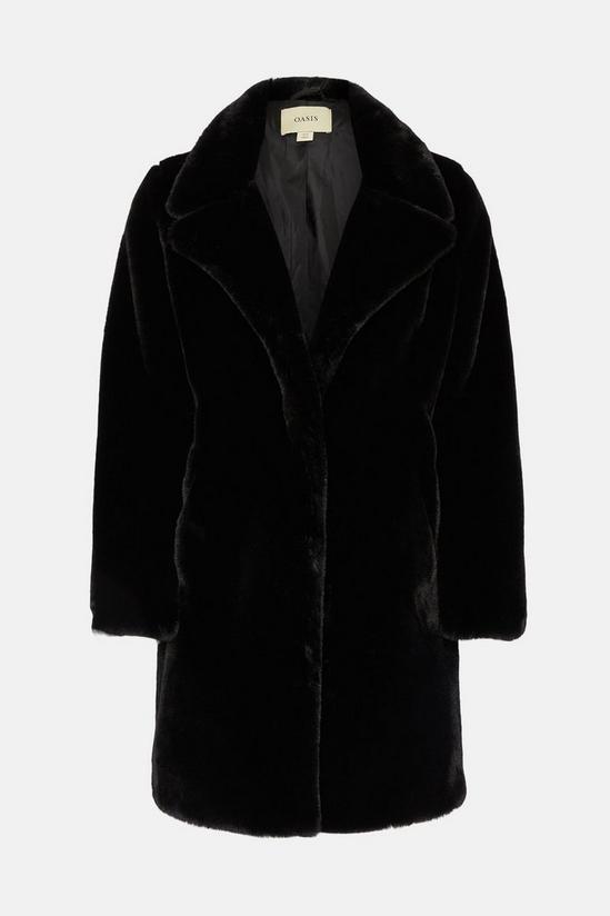 Oasis Faux Fur Collared Long Coat 4