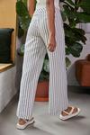 Oasis Stripe Linen Look Wide Leg Trouser thumbnail 3