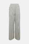 Oasis Stripe Linen Look Wide Leg Trouser thumbnail 4