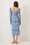Oasis Petite Printed Floral Puff Sleeve Midi Dress thumbnail 3