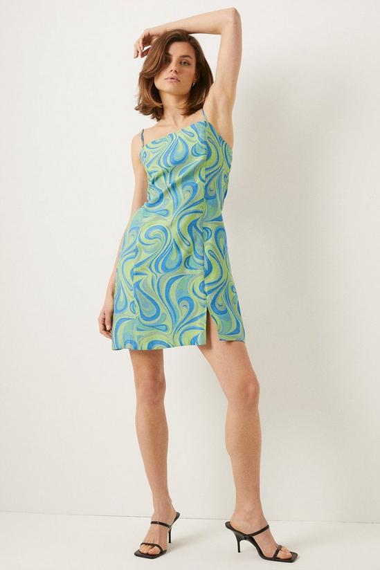 Oasis Strappy Swirl Jacquard Mini Dress 1