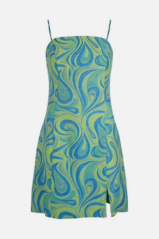Oasis Strappy Swirl Jacquard Mini Dress 4