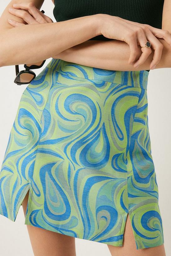 Oasis Swirl Jacquard Mini Skirt 2