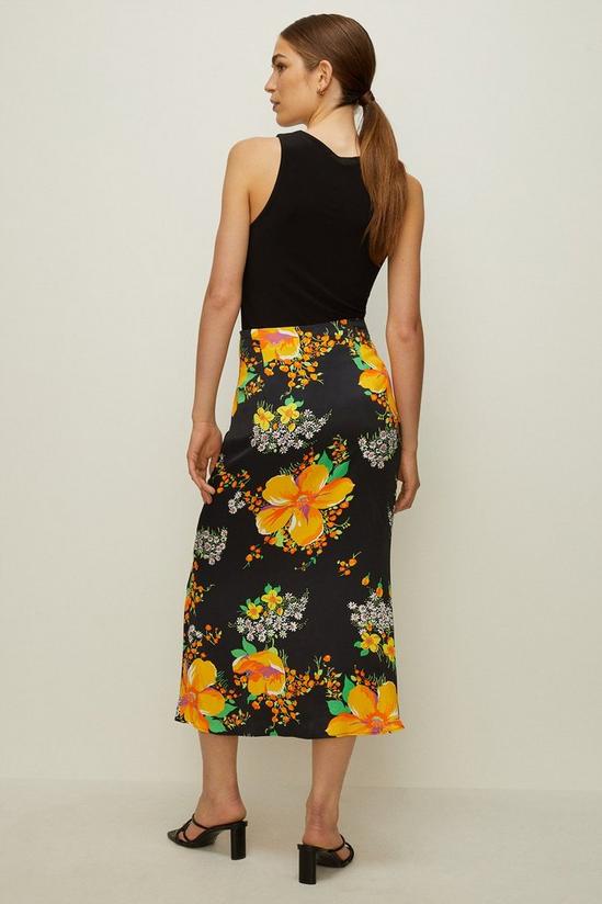 Oasis Petite Bright Bloom Ruched Front Skirt 3