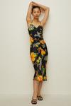 Oasis Bright Bloom Floral Ruched Front Slip Dress thumbnail 1