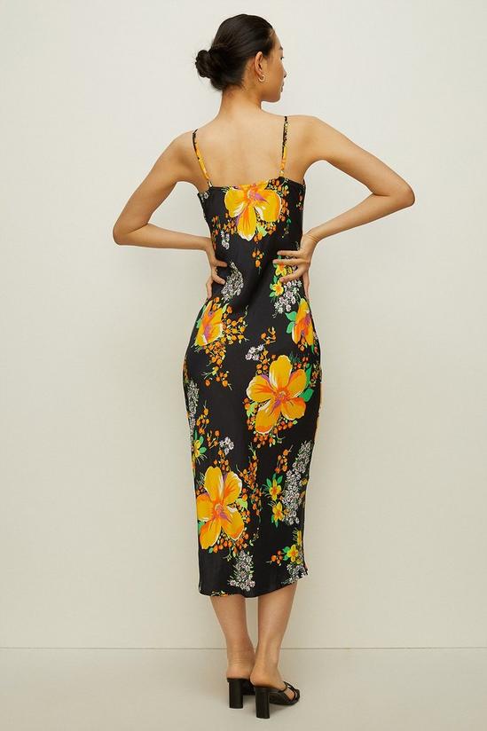 Oasis Bright Bloom Floral Ruched Front Slip Dress 3