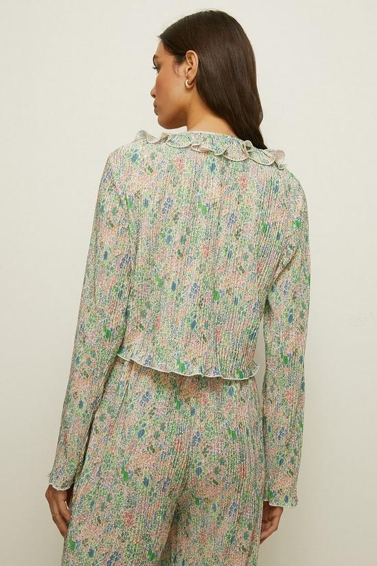 Oasis Petite Plisse Floral Print Tie Front Cardigan 3