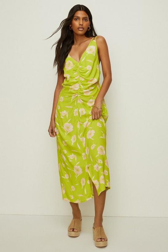Oasis Petite Silhouette Floral Print Midi Dress 1