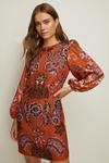 Oasis Placement Tribal Printed Aline Shift Dress thumbnail 1
