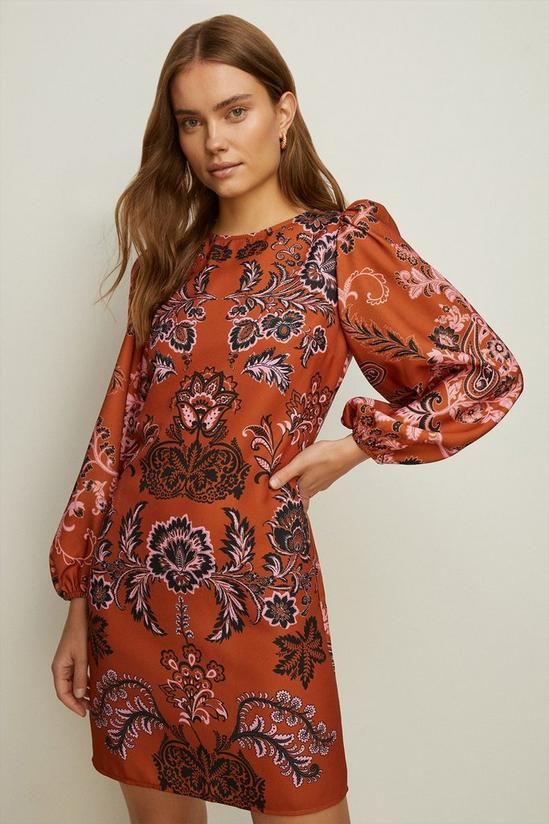 Oasis Placement Tribal Printed Aline Shift Dress 1