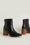 Oasis Leather Block Heel Ankle Boots thumbnail 2