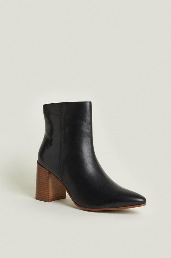 Oasis Leather Block Heel Ankle Boots 4