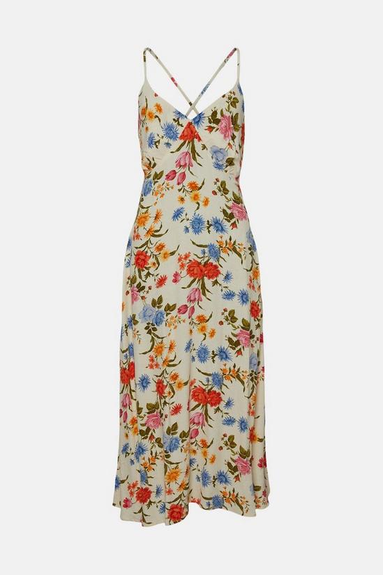 Oasis Petite Stem Floral Strappy Midi Dress 4