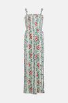 Oasis Stripe Floral Shirred Jumpsuit thumbnail 4