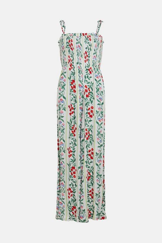 Oasis Stripe Floral Shirred Jumpsuit 4