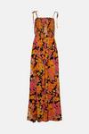 Oasis Retro Floral Shirred Maxi Dress thumbnail 4