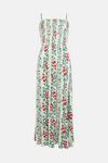 Oasis Stripe Floral Shirred Maxi Dress thumbnail 4