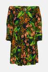 Oasis Tropical Floral Bardot Dress thumbnail 4